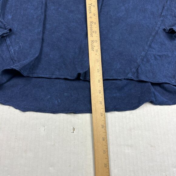 Cynthia Rowley Womens Slouchy Shirt Washed Long Sleeve Blue Pullover Top Large - Picture 6 of 10